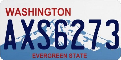 WA license plate AXS6273