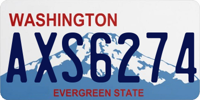 WA license plate AXS6274