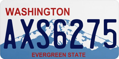 WA license plate AXS6275