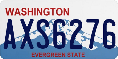 WA license plate AXS6276