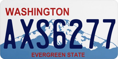 WA license plate AXS6277