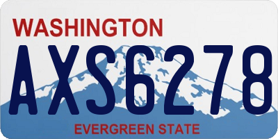 WA license plate AXS6278