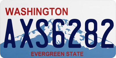 WA license plate AXS6282