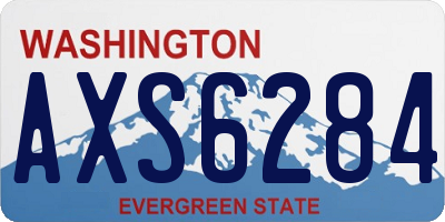 WA license plate AXS6284