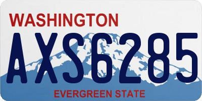 WA license plate AXS6285
