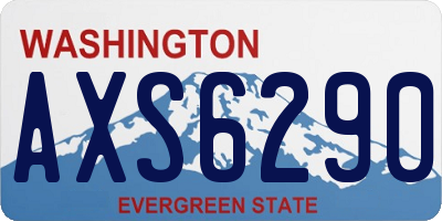 WA license plate AXS6290