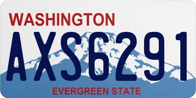 WA license plate AXS6291
