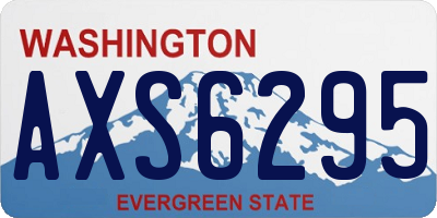 WA license plate AXS6295