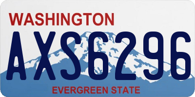 WA license plate AXS6296