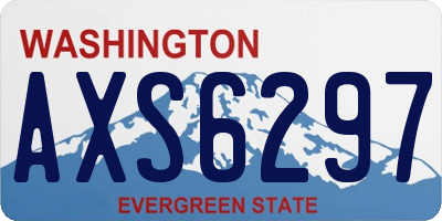 WA license plate AXS6297