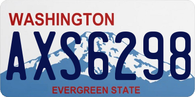 WA license plate AXS6298
