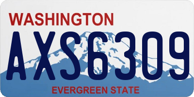 WA license plate AXS6309