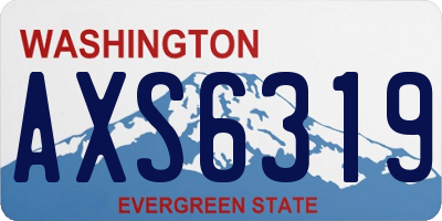WA license plate AXS6319