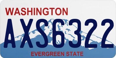 WA license plate AXS6322