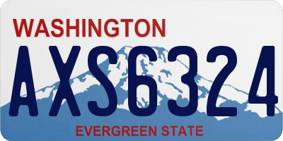 WA license plate AXS6324