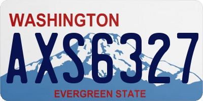 WA license plate AXS6327