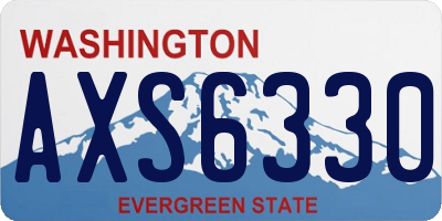 WA license plate AXS6330