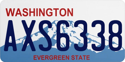 WA license plate AXS6338