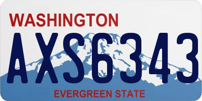 WA license plate AXS6343