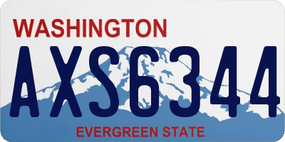WA license plate AXS6344