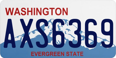 WA license plate AXS6369