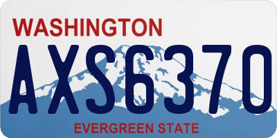 WA license plate AXS6370
