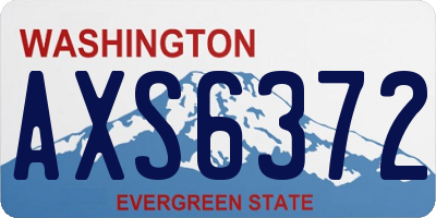 WA license plate AXS6372
