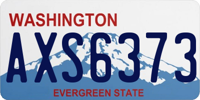 WA license plate AXS6373