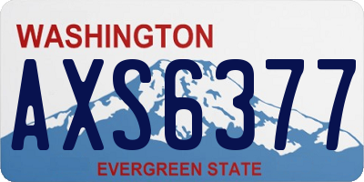 WA license plate AXS6377