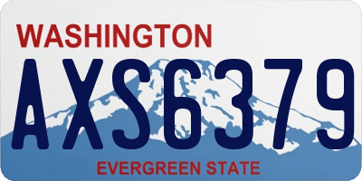 WA license plate AXS6379
