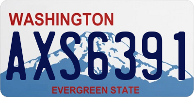 WA license plate AXS6391