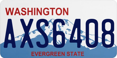 WA license plate AXS6408
