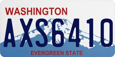 WA license plate AXS6410