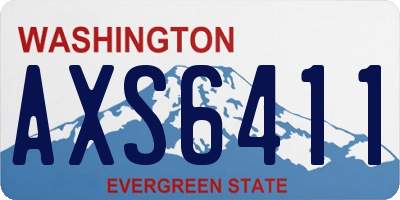 WA license plate AXS6411