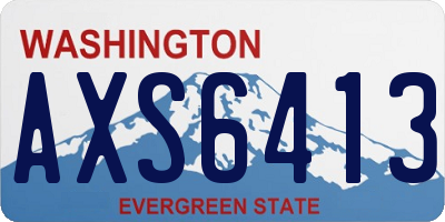 WA license plate AXS6413