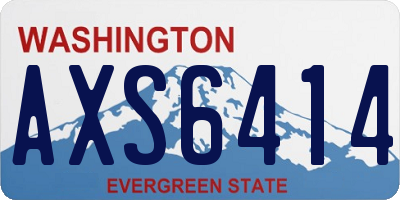 WA license plate AXS6414