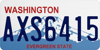 WA license plate AXS6415