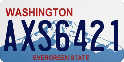 WA license plate AXS6421