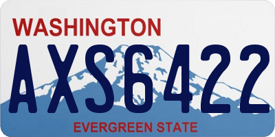 WA license plate AXS6422