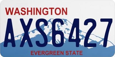 WA license plate AXS6427