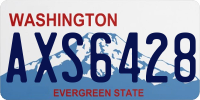 WA license plate AXS6428