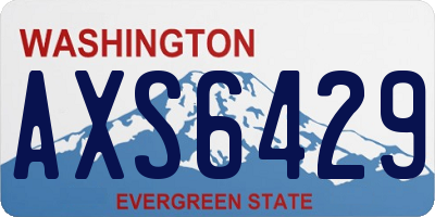 WA license plate AXS6429