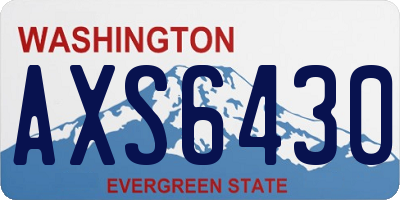 WA license plate AXS6430