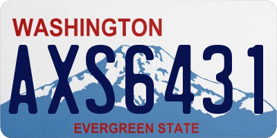 WA license plate AXS6431