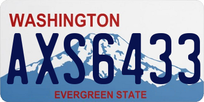 WA license plate AXS6433