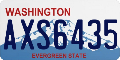 WA license plate AXS6435