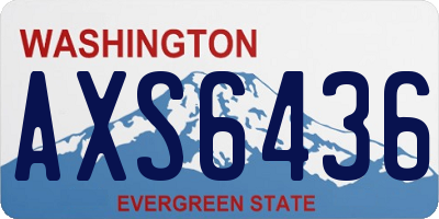 WA license plate AXS6436