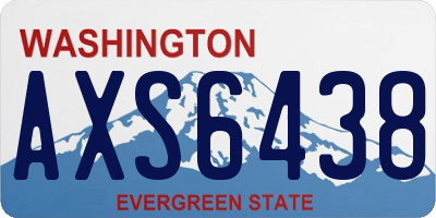 WA license plate AXS6438