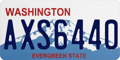 WA license plate AXS6440