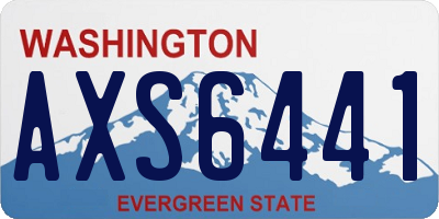 WA license plate AXS6441